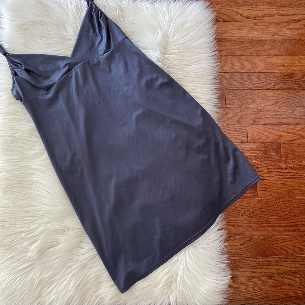 Victoria's Secret Satin Slip/Nighty Dark Blue/Grey Size Medium
